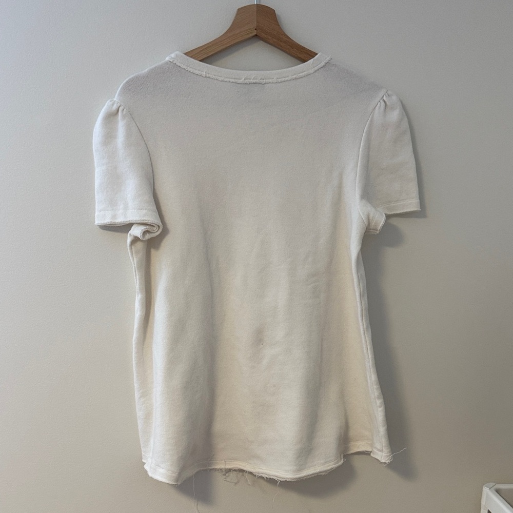 British Designer Me+Em Elegant Cream Puff Sleeve Top size 12 - Picture 6 of 7